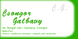 csongor galbavy business card